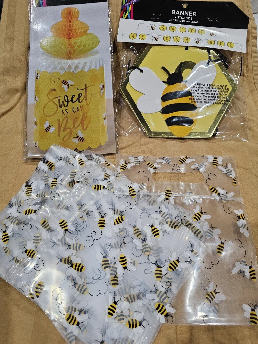 Sweet As Can Bee Party Decor/ YellowBee-Themed/Bee Banner/BabyBottle Centerpiece
